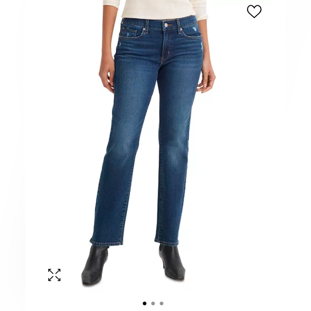 Women’s classic straight jeans in the color Maui waterfall (dark blue)